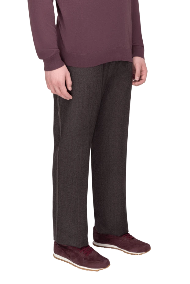 Stefano Ricci брюки из чистой шерсти в насыщенном коричневом цвете 162923 - фото 3