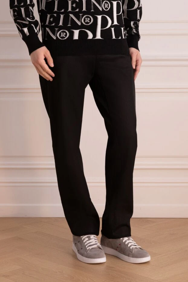 Stefano Ricci джинсы классические темные с фирменной отделкой 162927 - фото 3