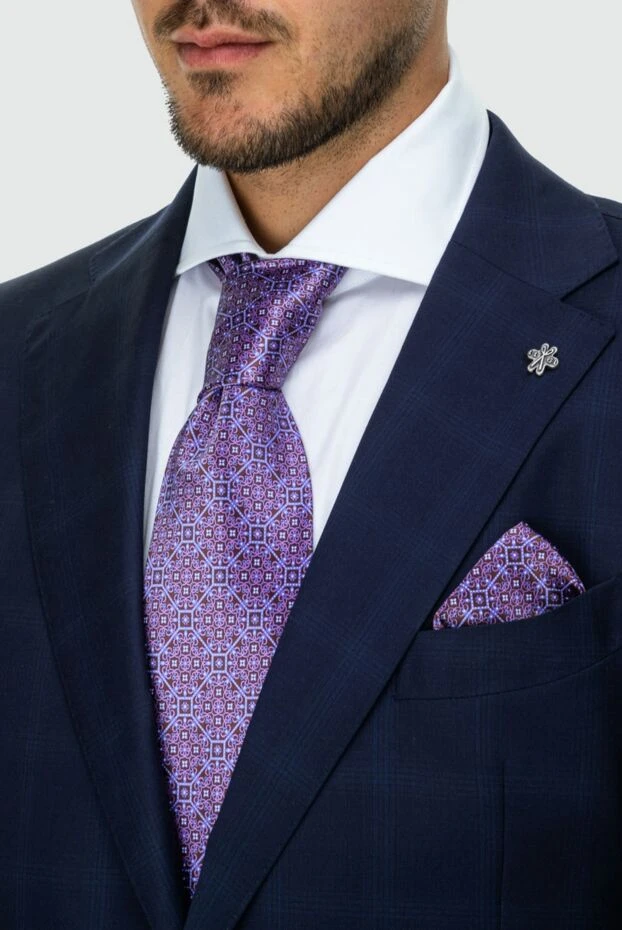 Stefano Ricci галстук из шелка фиолетовый мужской 162936 - фото 2