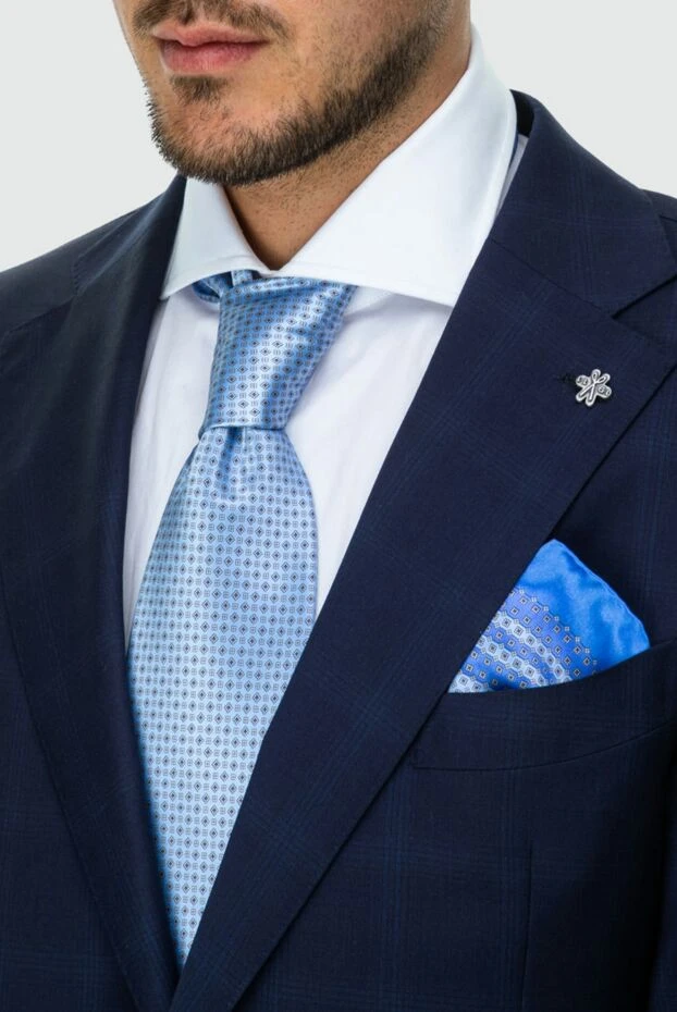 Stefano Ricci галстук из шелка голубой мужской 162939 - фото 2