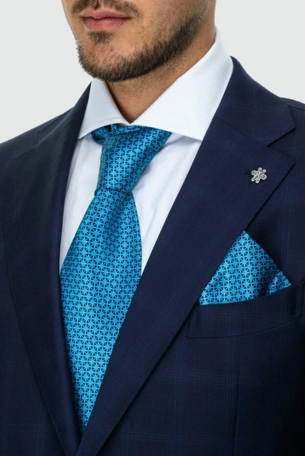 Stefano Ricci turquoise tie with a subtle graphic pattern 162943 - photo 2