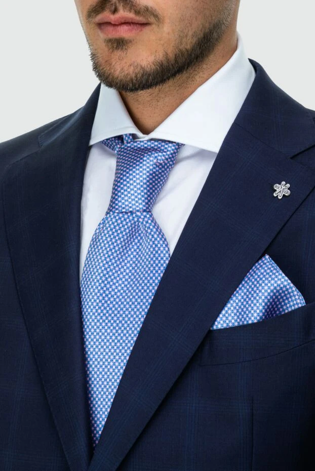 Галстук из шелка фиолетовый мужской - фото 2