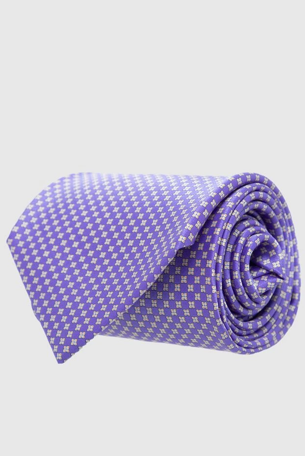 Purple silk tie for men - photo 1
