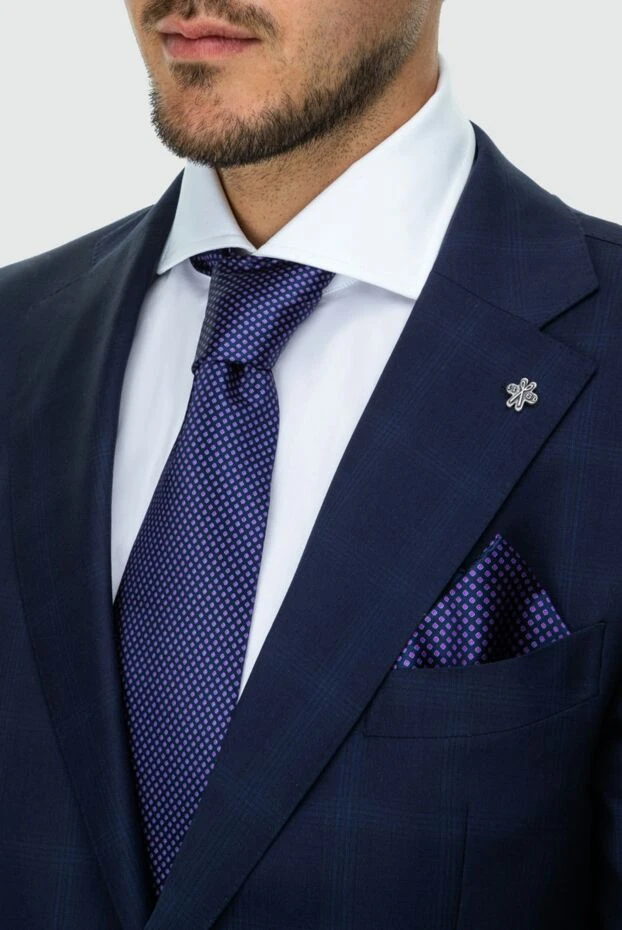 Stefano Ricci галстук из шелка синий мужской 162948 - фото 2