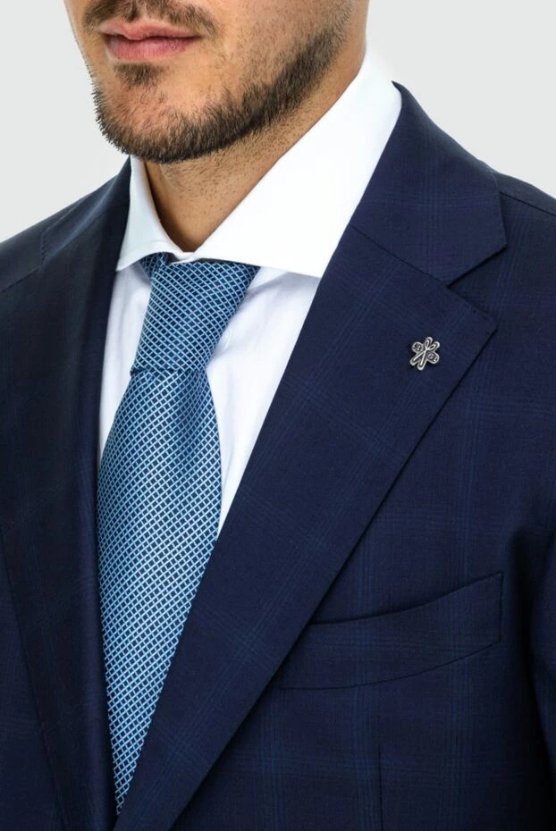 Stefano Ricci галстук из шелка синий мужской 162956 - фото 2