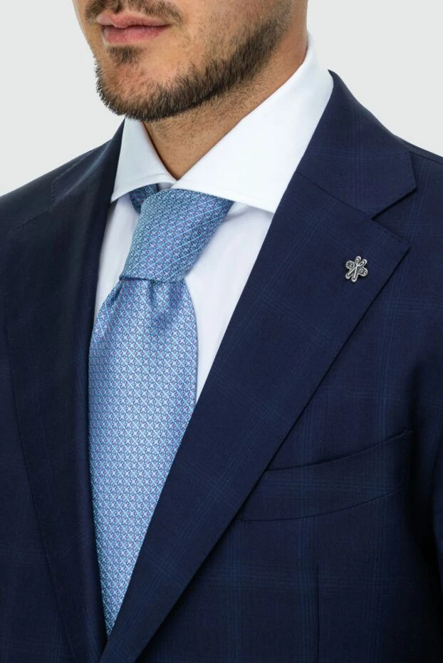 Stefano Ricci light blue silk tie with a small pattern 162957 - photo 2