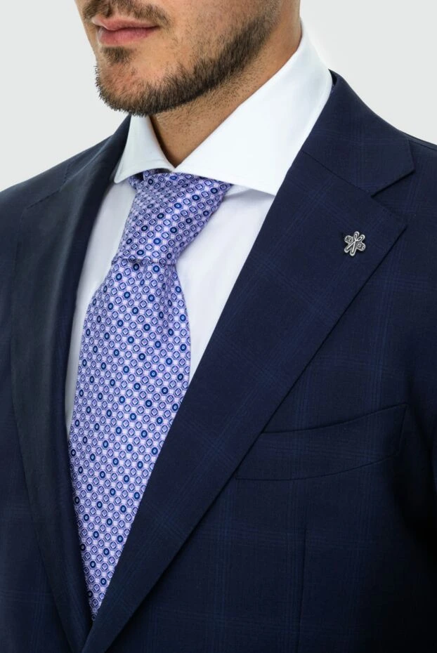 Purple silk tie for men - photo 2