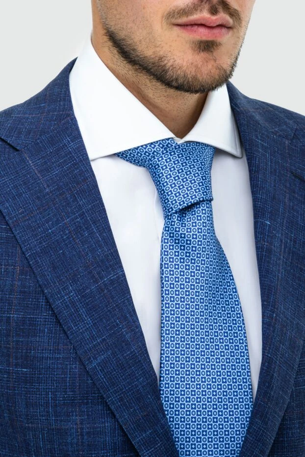 Stefano Ricci галстук из шелка голубой мужской 162971 - фото 2