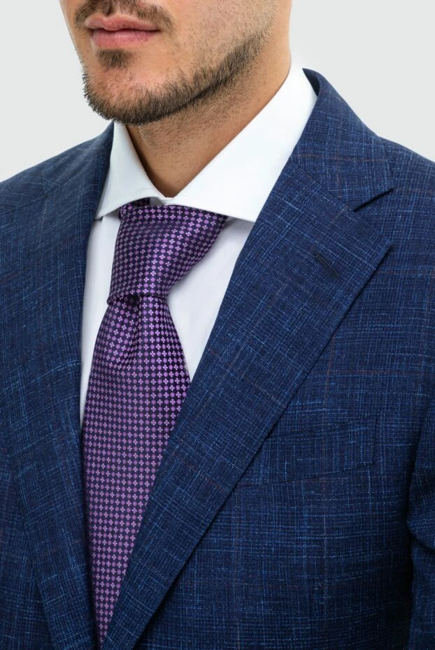 Stefano Ricci галстук из шелка фиолетовый мужской 162976 - фото 2