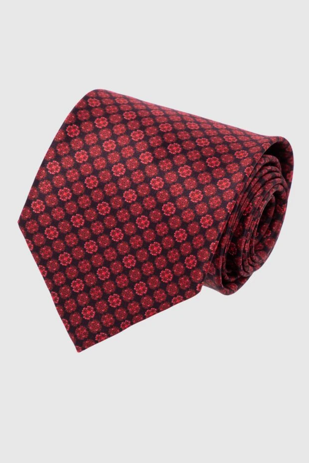 Stefano Ricci галстук из шелка бордовый мужской 162991 - фото 1
