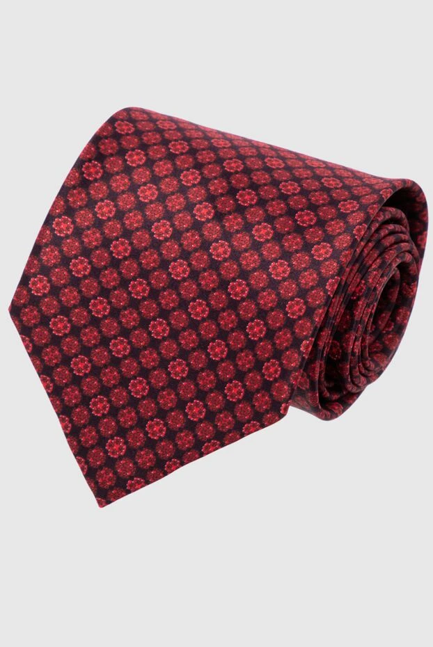 Stefano Ricci галстук из шелка бордовый мужской 162991 - фото 1
