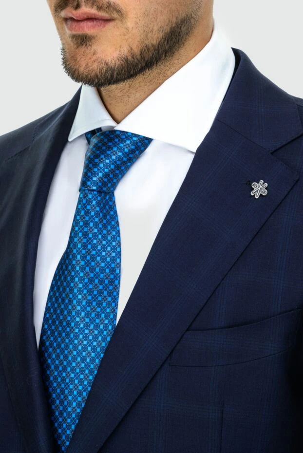 Stefano Ricci галстук из шелка синий мужской 162996 - фото 2