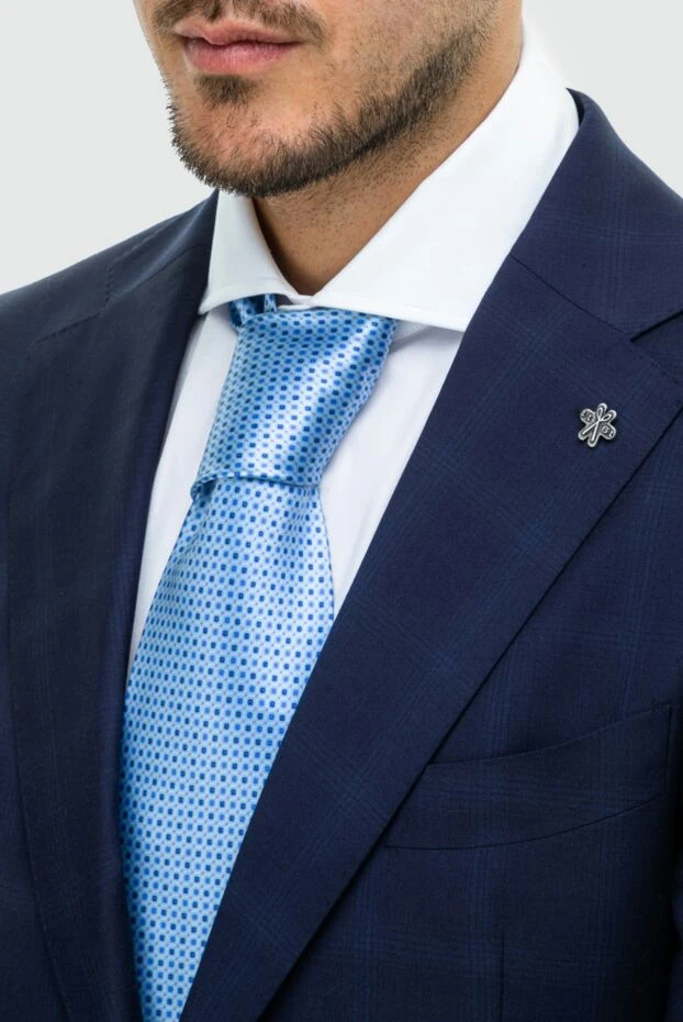 Stefano Ricci blue silk tie with a dotted pattern 162998 - photo 2