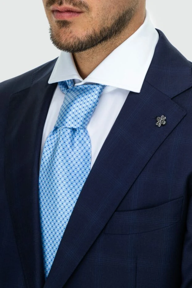 Stefano Ricci галстук из шелка голубой мужской 162999 - фото 2