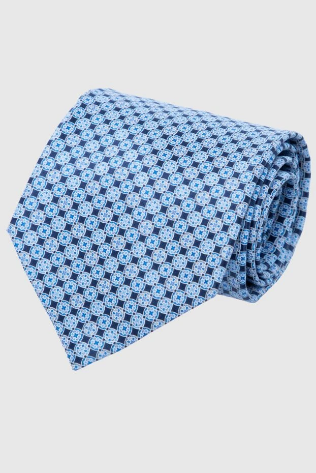 Ерлерге арналған көк жібек галстук - фото 1