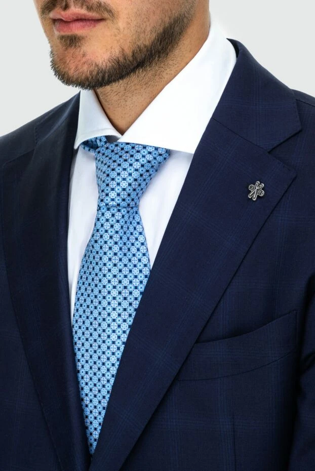 Stefano Ricci галстук из шелка синий мужской 163003 - фото 2