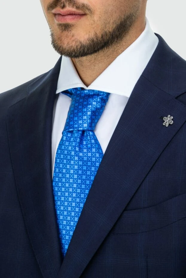 Stefano Ricci галстук из шелка синий мужской 163004 - фото 2