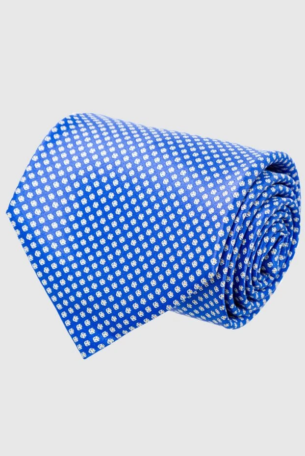 Ерлерге арналған көк жібек галстук - фото 1