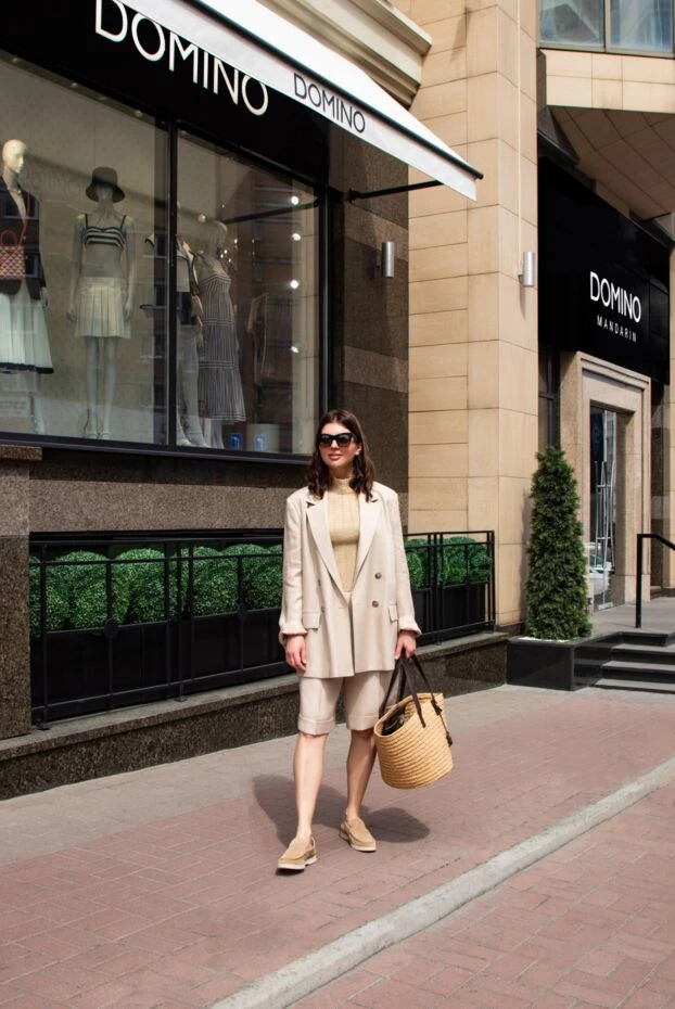 Loro Piana базалық стильдегі беж түсті замштан жасалған әйелдердің лоферлері 163013 - фото 2