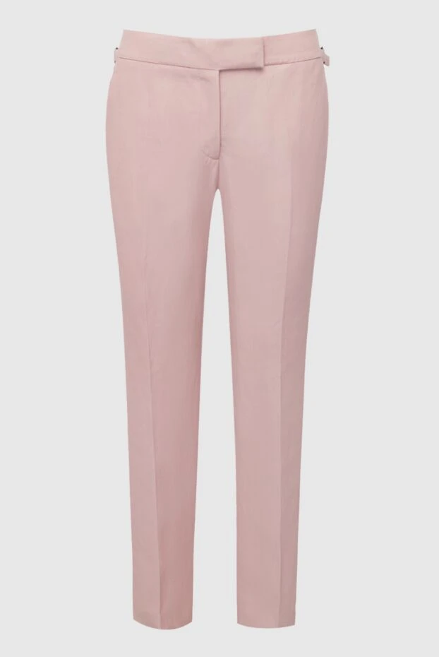 Tom Ford woman pink viscose and linen trousers for women купить с ценами и фото 163023 - photo 1