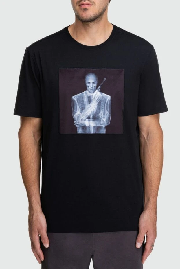 Limitato графикалық рентген суреті және қаруы бар ерлерге арналған қара мақта-мата футболкасы
 163046 - фото 3