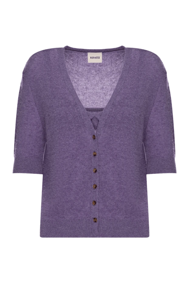 Khaite woman purple cashmere cardigan for women купить с ценами и фото 163120 - photo 1