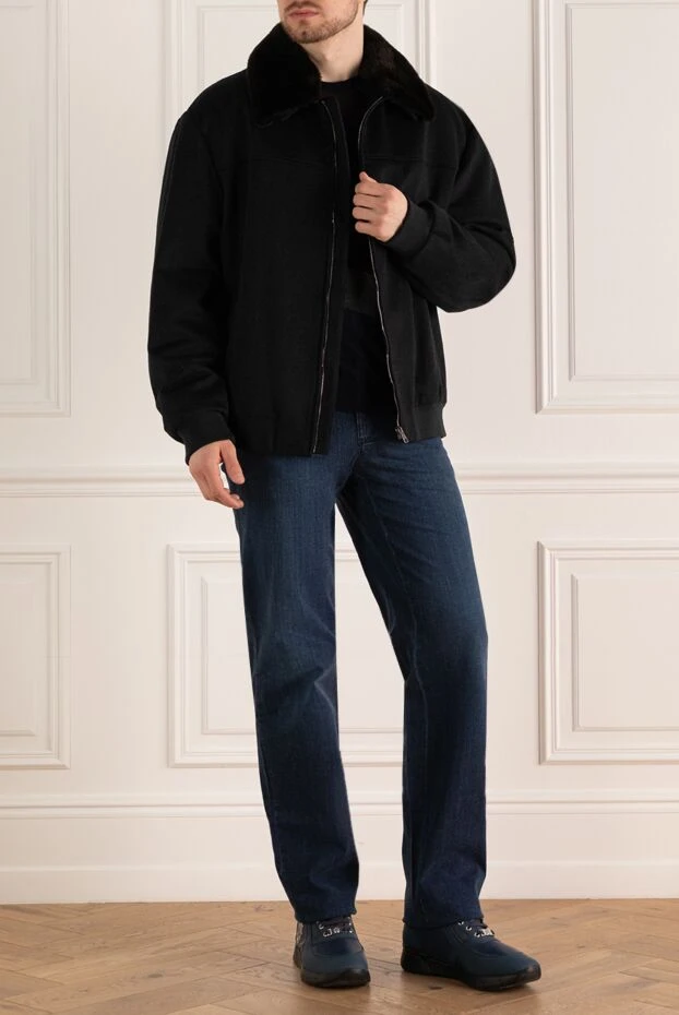 Cesare di Napoli man black wool jacket for men купить с ценами и фото 163201 - photo 2