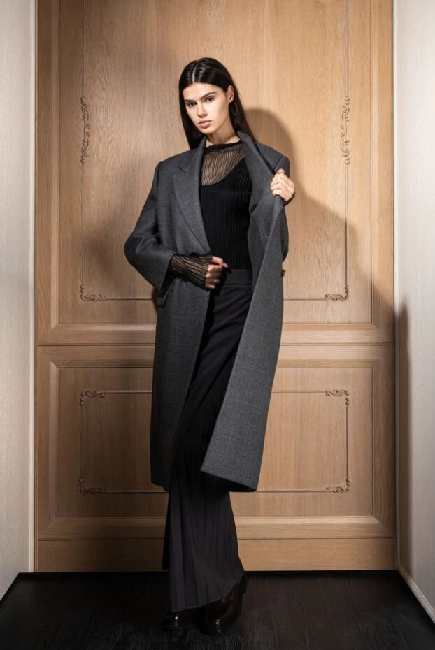 DROMe women's semi-transparent blouse black 163202 - photo 2