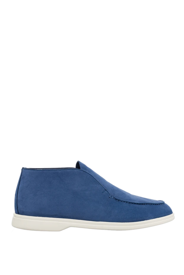 Cesare di Napoli man blue nubuck loafers for men купить с ценами и фото 163208 - photo 1