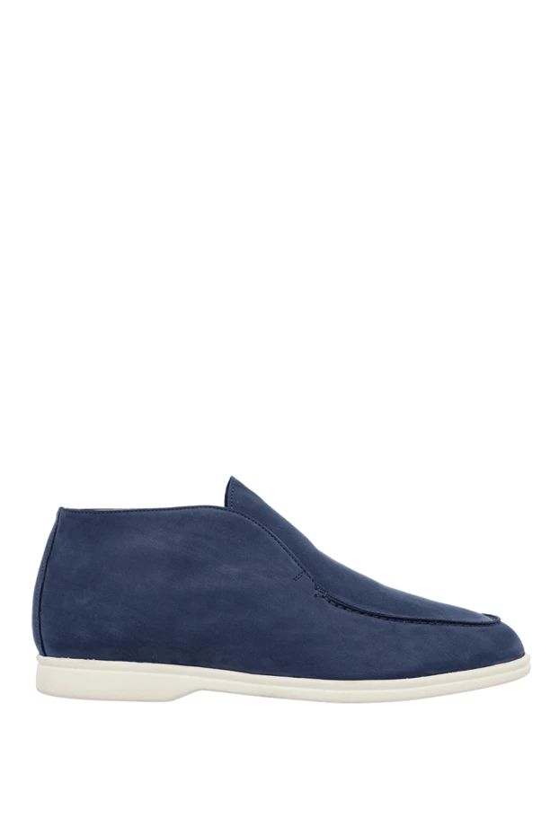 Cesare di Napoli man blue nubuck loafers for men купить с ценами и фото 163210 - photo 1