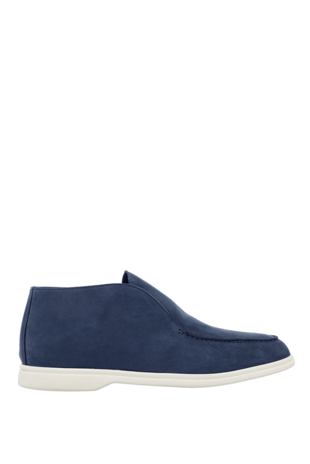 Cesare di Napoli man blue nubuck loafers for men купить с ценами и фото 163214 - photo 1