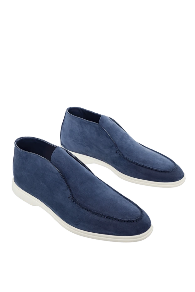 Cesare di Napoli man blue nubuck loafers for men купить с ценами и фото 163214 - photo 2