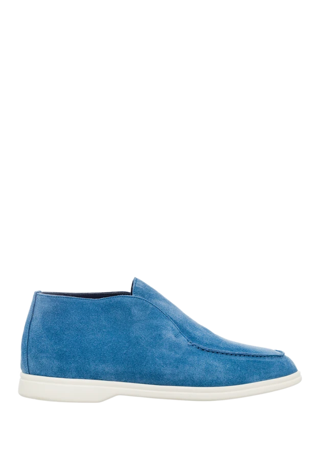 Cesare di Napoli man blue suede loafers for men купить с ценами и фото 163216 - photo 1