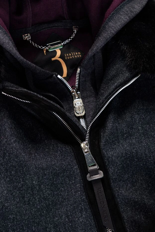 Billionaire куртка из шерсти и меха серая мужская 163291 - фото 3