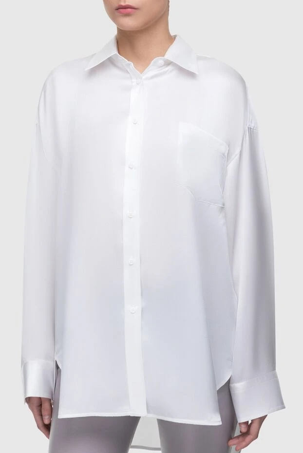 Ermanno Scervino woman white silk shirt for women купить с ценами и фото 163308 - photo 2