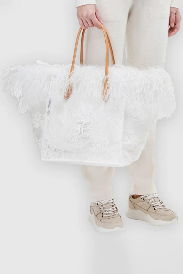 Ermanno Scervino woman white cotton and polyamide bag for women купить с ценами и фото 163311 - photo 2