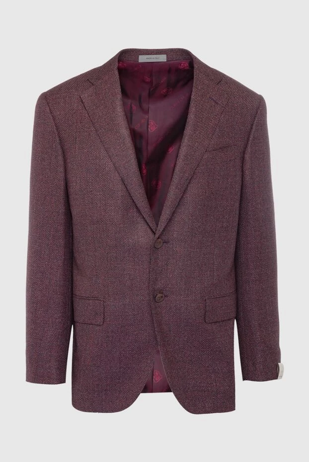 Corneliani man burgundy wool and cashmere jacket for men купить с ценами и фото 163316 - photo 1