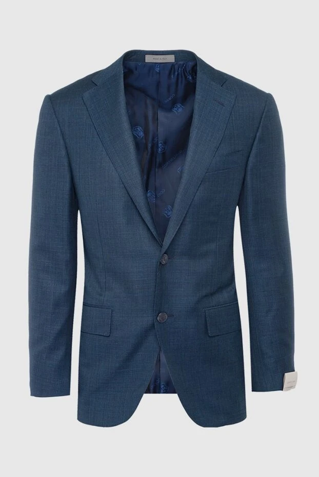 Corneliani man blue wool jacket for men купить с ценами и фото 163324 - photo 1