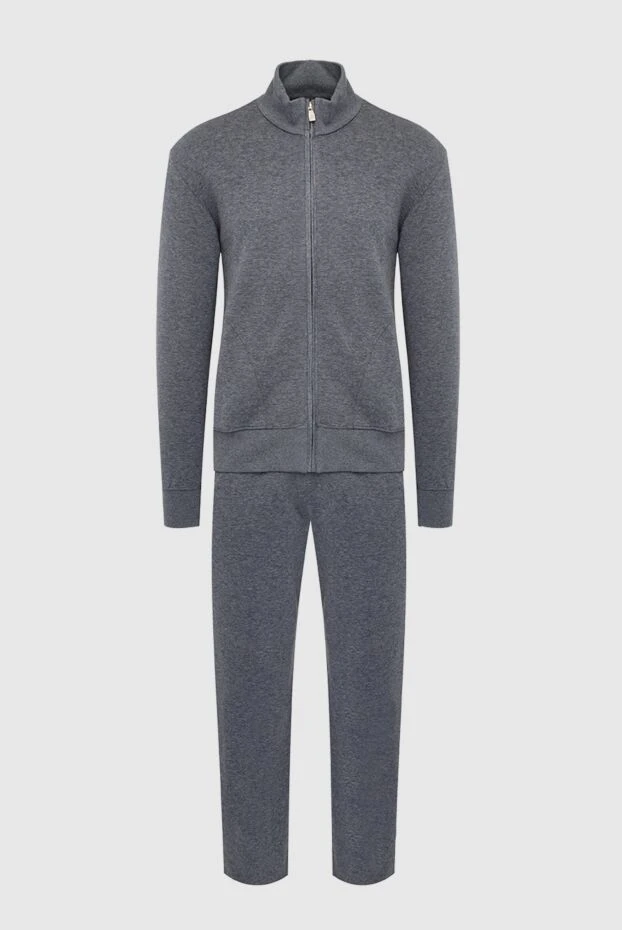 Corneliani man men's sports suit made of cotton and polyamide, gray купить с ценами и фото 163329 - photo 1