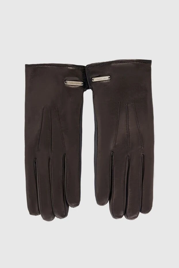 Corneliani man black leather gloves for men купить с ценами и фото 163345 - photo 1