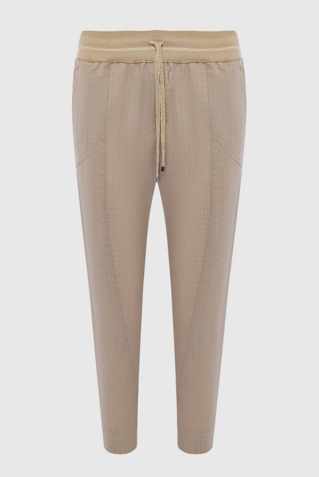 Lorena Antoniazzi woman beige wool trousers for women купить с ценами и фото 163444 - photo 1