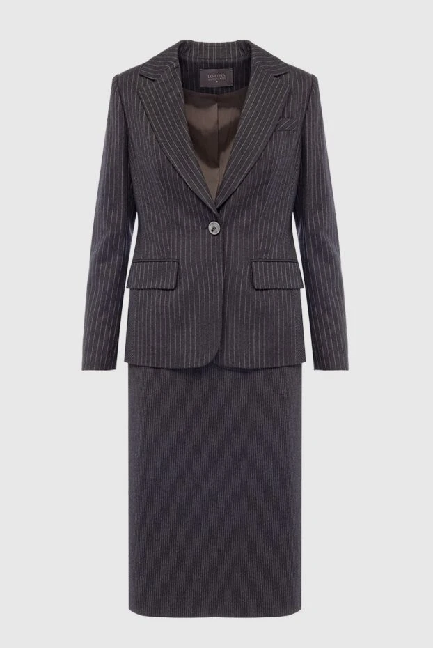 Lorena Antoniazzi woman gray women's suit with a skirt made of wool and elastane купить с ценами и фото 163459 - photo 1