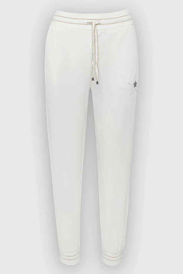 Lorena Antoniazzi woman white cotton trousers for women купить с ценами и фото 163465 - photo 1