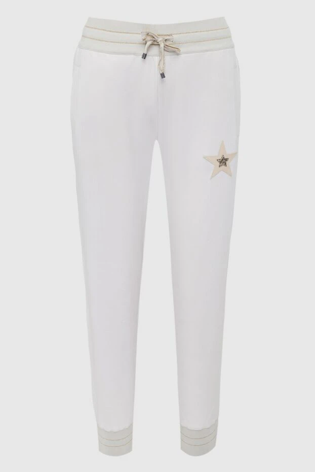 Lorena Antoniazzi woman white cotton trousers for women купить с ценами и фото 163467 - photo 1