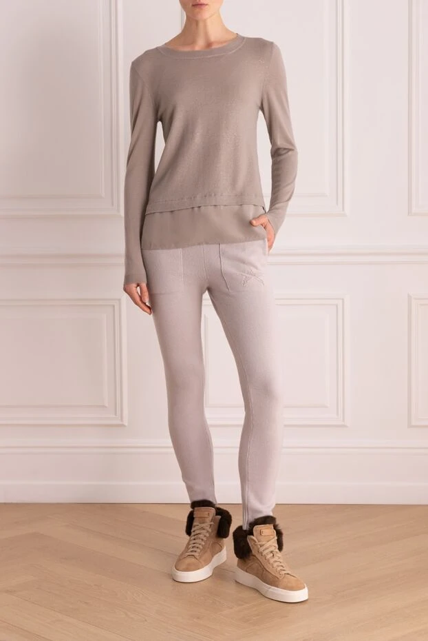 Lorena Antoniazzi woman gray trousers for women купить с ценами и фото 163487 - photo 2