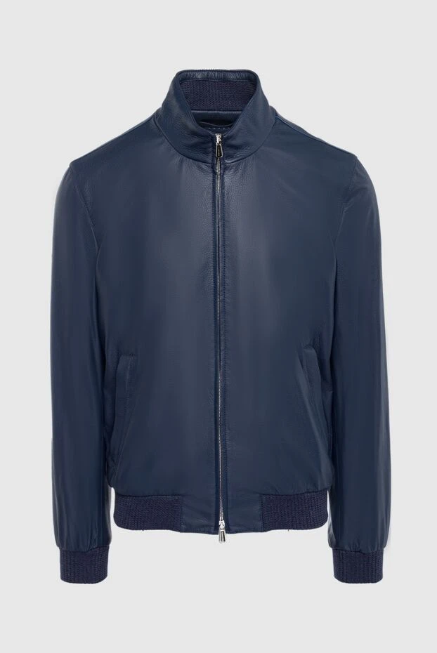 Ерлерге арналған көк былғары күрте - фото 1