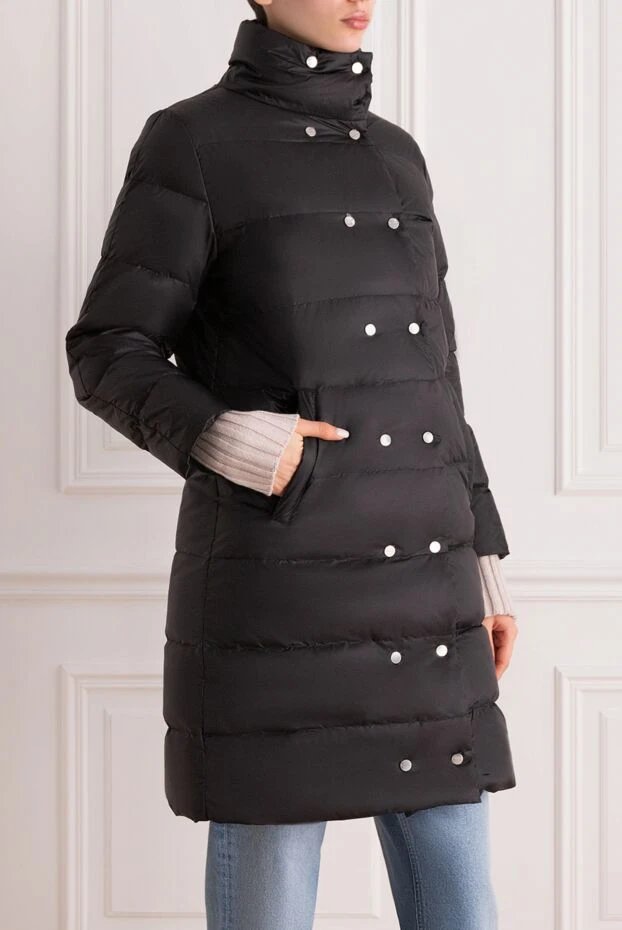 Max&Moi quilted black puffer jacket with a high collar and snap fastening 163585 - photo 3