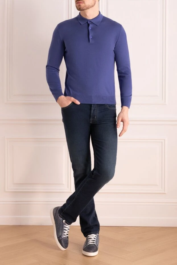 Jacob Cohen man blue cotton jeans for men купить с ценами и фото 163609 - photo 2