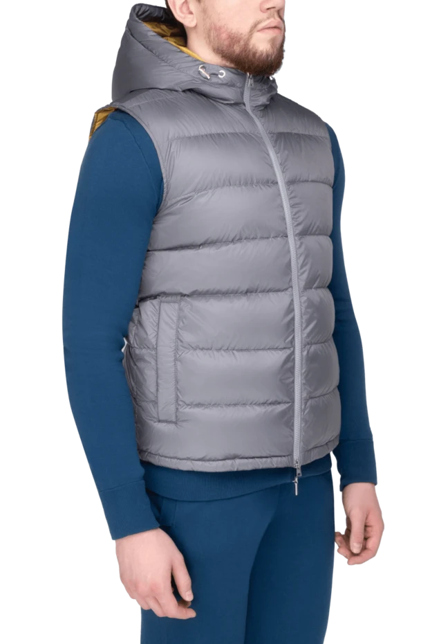 Moorer man down jacket men's wool and cashmere blue 169779 - photo 3