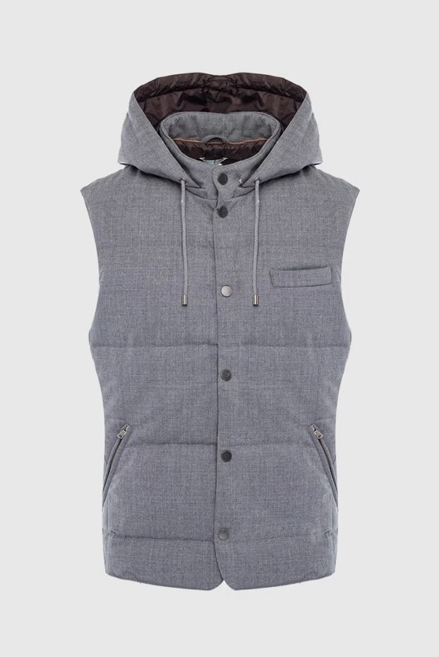 Panicale man wool and elastane vest gray for men купить с ценами и фото 163637 - photo 1